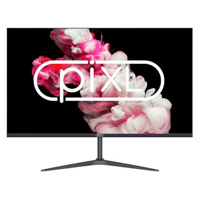 piXL CM27F8 27 Inch Frameless Monitor, Widescreen IPS LCD Panel, True -to-Life Colours, Full HD 1920×1080, 5ms Response Time, 60Hz Refresh, HDMI, Display Port, Black Finish