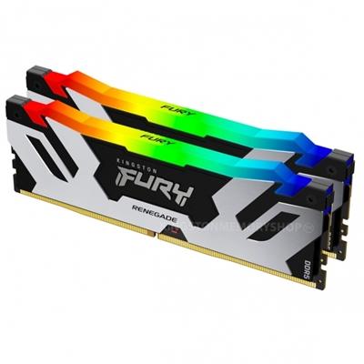 Kingston FURY Renegade RGB KF564C32RSAK2-64 64GB (32GB x2) DDR5 6400MT/s Silver/Black DIMM