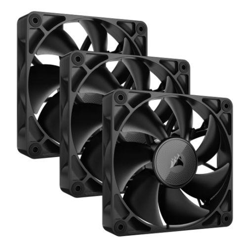 Corsair iCUE LINK RX120 12cm PWM Case Fans (3 Pack), Magnetic Dome Bearing, 2100 RPM, iCUE LINK Hub Included, Black