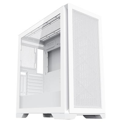 CIT Creator White Full Tower ATX/ E-ATX Case with Tempered Glass Side Panel, 9 Expansion Slots & FREE ARGB Fan Hub Strip Kit