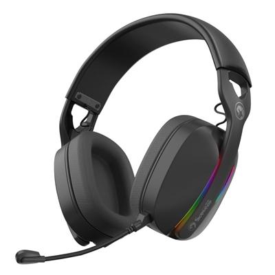 Marvo Scorpion HG9086W Gaming Headphones, Tri-Mode Connection, 2.4GHz Wireless, BT 5.3 or Wired, Sterio Sound, RGB – PC, Android, MAC OS, iOS, PS4, PS5 and Switch Compatible, 40mm Audio Drivers, Omnidirectional Mic