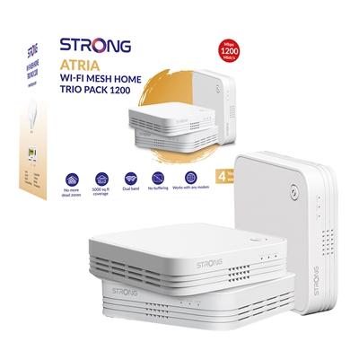 Strong MESHTRI1200UK AC1200 Whole Home Wi-Fi Mesh System (3 Pack) – 5,000sq.ft Coverage