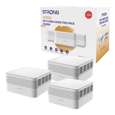 Strong MESHTRIAX3000UK AX3000 Whole Home Wi-Fi 6 Mesh System (3 Pack) – 5,000sq.ft Coverage