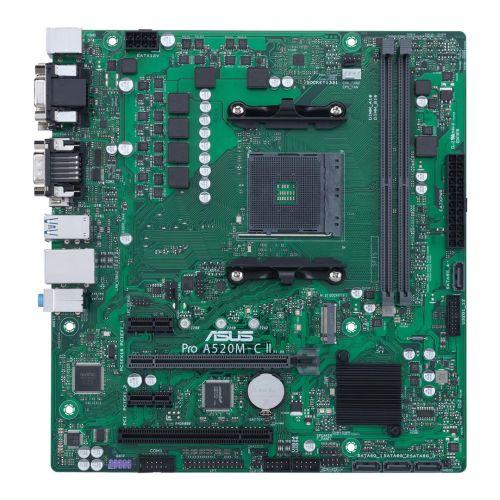 Asus PRO A520M-C II/CSM – Corporate Stable Model, AMD A520, AM4, Micro ATX, 2 DDR4, VGA, DVI, HDMI, DP,  1x M.2