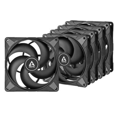 Arctic P14 Max High-Speed 14cm PWM Case Fans (5 Pack), Fluid Dynamic Bearing, 400-2800 RPM, 0dB Mode, Black, Value Pack