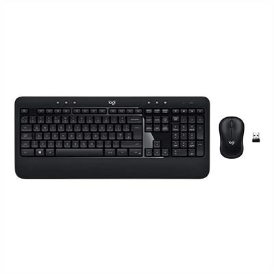 Logitech K540e Advanced Combo Wireless Keyboard and 3 Button Ambidextrous Scroll Mouse Unified Nano USB