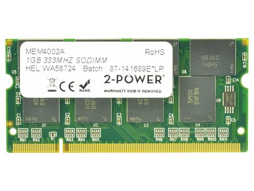 2-Power 1GB PC2700 333MHz SODIMM Memory – replaces KTT3311A/1G