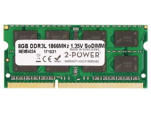 2-Power 8GB PC3-14900 1866MHz 1.35V SODIMM Memory – replaces IN3V8GNBJMXLV