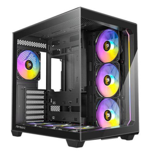 ANTEC Constellation C5 Black ARGB Case, 270′ Full-view tempered glass, Dual Chamber, Support back-connect motherboards, 7 x ARGB PWM fans with built-in fan controller, ATX, Micro-ATX, ITX