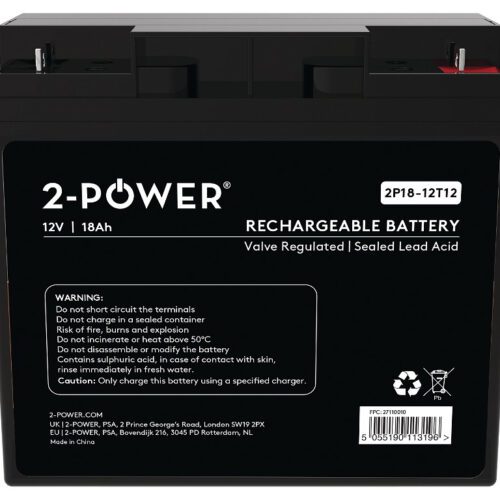 2-Power 2P18-12 UPS battery Sealed Lead Acid (VRLA) 12 V 12 Ah