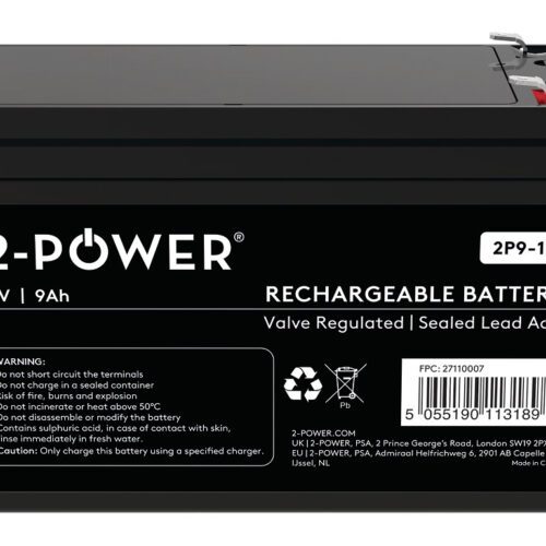 2-Power 2P9-12 UPS battery Sealed Lead Acid (VRLA) 12 V 9 Ah