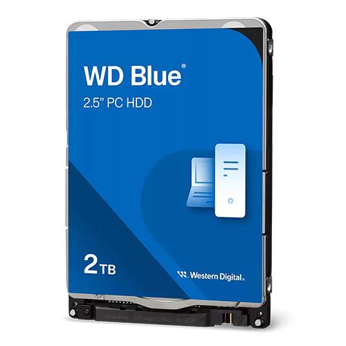 WD 2.5″, 2TB, SATA3, Blue Mobile Hard Drive, 5400RPM, 128MB Cache, 7mm, OEM