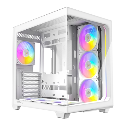 ANTEC Constellation C5 White ARGB Case, 270′ Full-view tempered glass, Dual Chamber, Support back-connect motherboards, 7 x ARGB PWM fans with built-in fan controller, ATX, Micro-ATX, ITX
