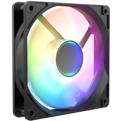 CIT Halo 120mm Infinity ARGB Black 4-Pin PWM High-Performance PC Cooling Fan with Addressable RGB Lighting and Superior Airflow
