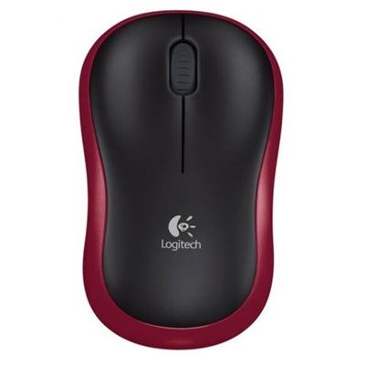 Logitech M185 Wireless Black & Red Mouse