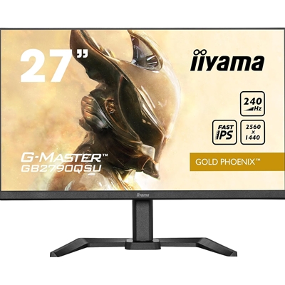 iiyama G-MASTER Gold Phoenix GB2790QSU-B5 27 inch IPS Gaming Monitor, QHD, 1ms, HDMI, DisplayPort, USB Hub, Freesync, 240Hz, Speakers, Black, Internal PSU, VESA, Height Adjustable