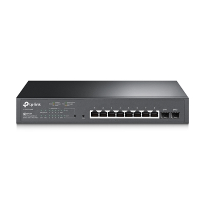 TP-LINK (TL-SG2210MP) JetStream 10-Port Gigabit Smart Switch with 8-Port PoE+, 2 GB SFP Slots, Rackmountable