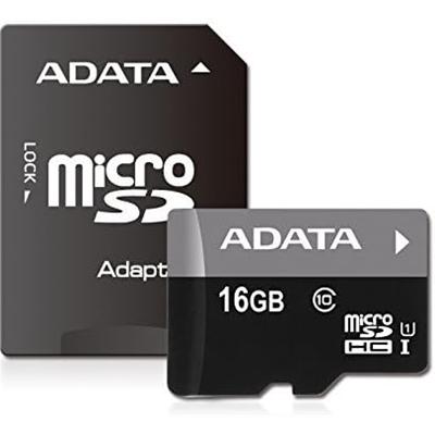 Adata Premier 16GB Micro SDHC UHS-I Class 10 Memory Card with Adaptor