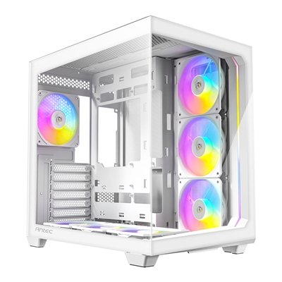 ANTEC Constellation C5 White ARGB Case, 270′ Full-View Tempered Glass, Dual Chamber, Support Back-Connect Motherboards, 7 x ARGB PWM Fans With Built-In Fan Controller, ATX, Micro-ATX, ITX