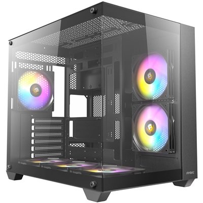 ANTEC CX800 Mid Tower Gaming Case, Black, 270 Full-view tempered glass, 6x 120mm RGB fans, 1x USB 2.0 / 1x USB 3.0, ATX, Micro ATX, ITX