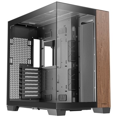 ANTEC Constellation C8 Dual Chamber Case, Gaming, Wood, Mid Tower, 2 x USB 3.0 / 1 x USB Type-C, Seamless Left and Front Tempered Glass Side Panel, E-ATX, ATX, Micro ATX, ITX