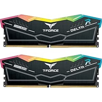 Team T-Force Delta RGB FF3D532G7600HC36DDC01 32GB DDR5 7600MHz System Memory, 2 x 16GB, Black, 36-46-46-84 1.40V