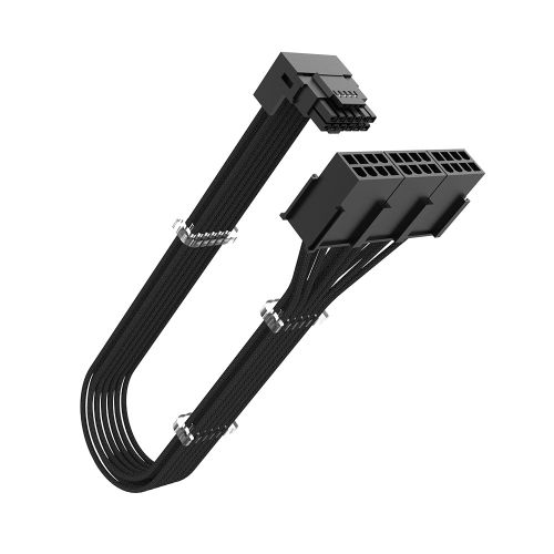 Akasa G-Nexus PX24 90 Degree 12VHPWR Cable, 12+4-pin to Three 8-Pin Adapter, Up to 600W of Power, 300mm