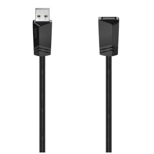 Hama USB 2.0 Extension Cable, Male to Female, 3 Metre, Black