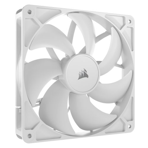 Corsair RS120 PWM 12cm Case Fan, Magnetic Dome Bearing, Daisy-Chain 4-Pin, 2100 RPM, AirGuide Tech, White