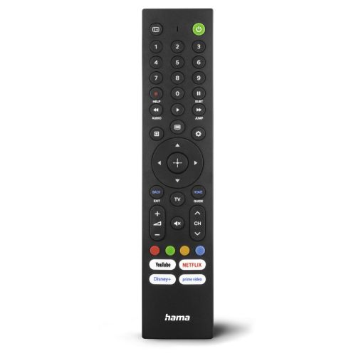 Hama Universal IR Remote Control for Sony TVs, Teachable, 4 App Buttons, 10m Range