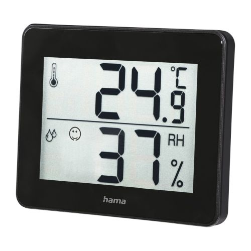 Hama TH-130 Thermo/Hygrometer – Thermometer, Hygrometer, Comfort Indicator, Black