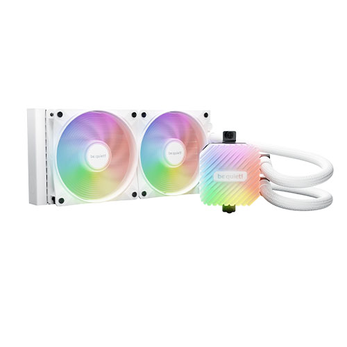 be quiet! Light Loop 240mm AIO CPU Liquid Cooler, High-Performance ARGB Lighting, Dual 120mm PWM Fans, Ultra-Quiet Operation, Easy Maintenance, Intel/AMD Compatible, White