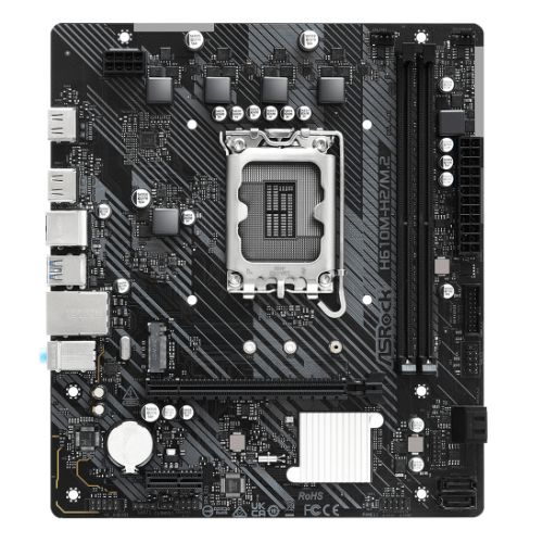 ASRock H610M-H2/M.2 Intel 1700 Socket Motherboard, Micro-ATX, 2x DDR4 Slots, 1x M.2 Socket, GbE LAN, 2x HDMI Port