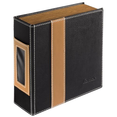 Hama CD/DVD/Blu-Ray Disc Album Wallet, Up to 28 Discs, Black/Brown