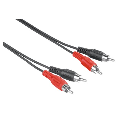 Hama 2x RCA Plugs to 2x RCA Plugs, 1.5 Metre