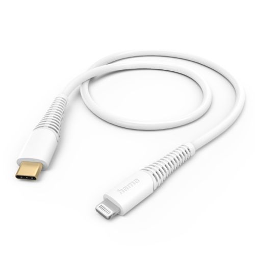 Hama Charging/Data USB-C to Lightning Cable, 480Mbps, 1.5 Metre, White