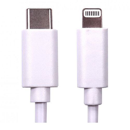 TARGET NLMOB-C-LT-2M Data Cable, USB 2.0 Type-C (M) to Apple Lightning (M), 2m, White, MFI Certified, 9V 2.2A Charging Power, White PVC Jacket, OEM Polybag Packaging