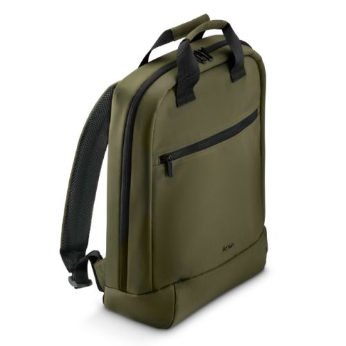 Hama Ultra Lightweight Laptop Backpack, Up to 14.1″, Padded Compartment, Front Pocket, Trolley Strap, Water-Repellent, Eco-Friendly, Olive Green