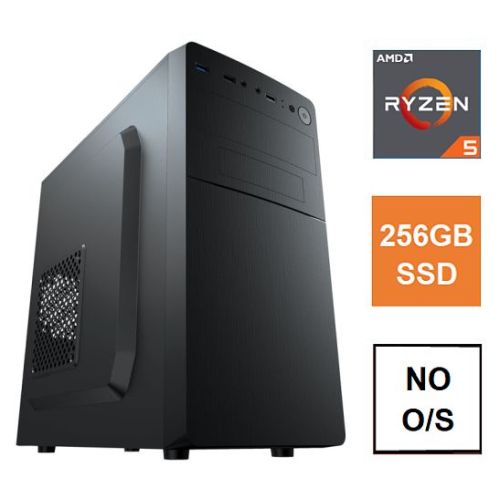 Spire MATX Tower PC, Vida Business Case, Ryzen 5 5600G, 8GB 3200MHz, 256GB SSD, Corsair 550W, No Optical, KB & Mouse, No Operating System