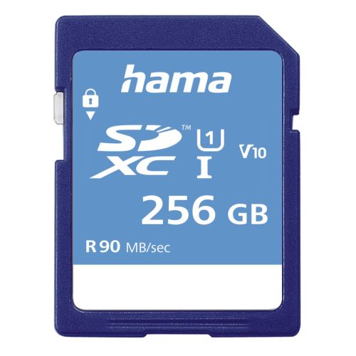 Hama 256GB SDXC Card, UHS-I Class 10, 90MB/s