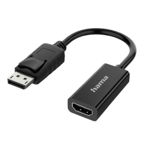 Hama DisplayPort Male to HDMI Female Converter, Ultra-HD 4K, Black