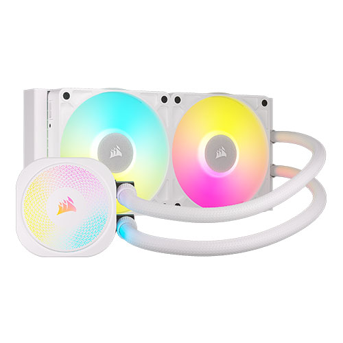 Corsair iCUE LINK TITAN 360 RX RGB Liquid CPU Cooler, RX120 RGB Magnetic Dome Fans, 20 LED Pump Head, iCUE LINK Hub Included, White