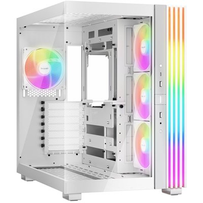 be-quiet! Light Base 600 LX, White, Midi-Tower ATX Case, Massive ARGB LED Strip, Full Windowed Design, 4x Light Wings LX 120mm PWM fans included