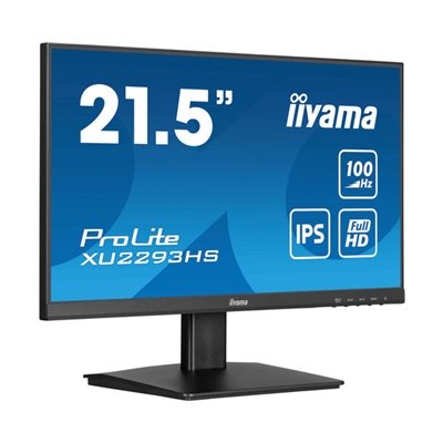 iiyama PROLITE XU2293HS-B6 22 inch IPS Monitor, Full HD, 1ms, HDMI, DisplayPort, Freesync, 100Hz, Speakers, Black, Internal PSU, VESA