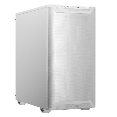 be quiet! Pure Base 501 Case, Airflow White, Mid Tower, 2 x USB Type-A, 1 x USB Type-C, 2 x Pure Wings 2 140mm Black PWM Fans Included, Sleek front panel and airflow top cover for a unified, classic design.