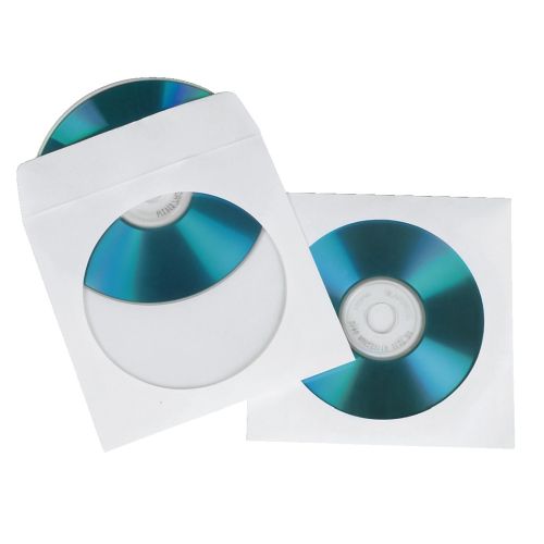 Hama CD/DVD/Blu-Ray Protective Sleeves x100, Transparent