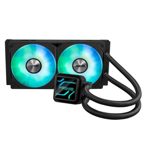 Asus PRIME LC 240 ARGB 240mm Liquid CPU Cooler, ARGB Fans, Customisable Infinity Mirror Lenses