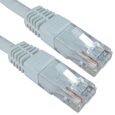 RJ45 (M) to RJ45 (M) CAT6 0.25m White OEM Moulded Boot Copper UTP Network Cable