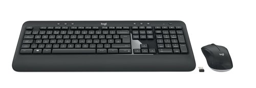 Logitech MK540 Advanced Wireless Keyboard and Mouse Combo for Windows, 2.4 GHz Unifying USB-Receiver, Multimedia Hotkeys, 3-Year Battery Life, for PC, Laptop, QWERTY UK Layout, Black