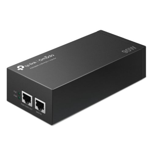 TP-LINK (POE380S) Omada 90W 10G PoE++ Injector, 2x 10Gbps Ports, Up to 90W, Wall-Mounting/Desktop